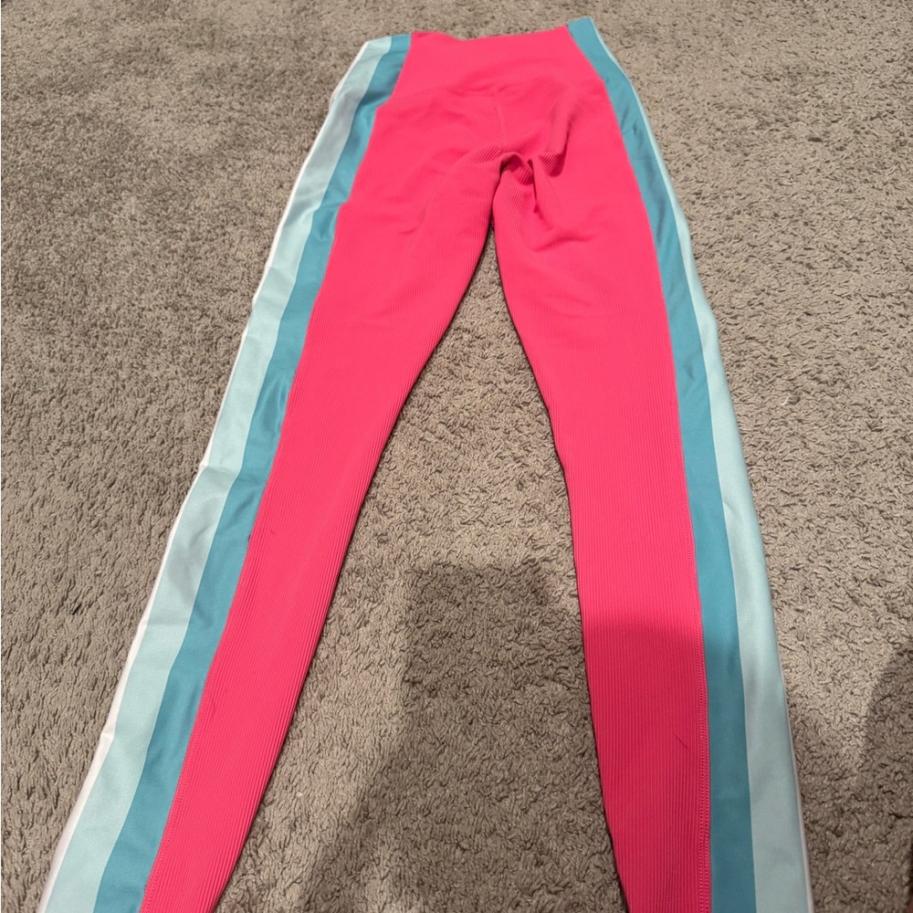 Beach Riot Leggings in Pink and White